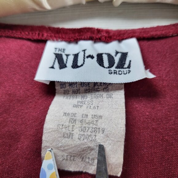 Women Dress Burgundy Crushed Velvet Velour Vintage Size 9/10. Whimsigoth Holiday - Picture 4 of 7